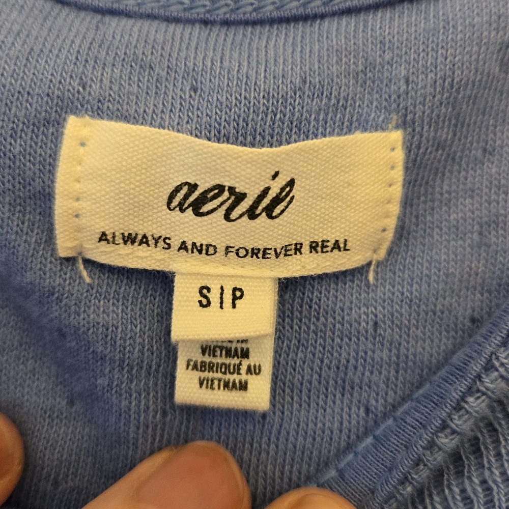 Aerie Blue Small Sweatshirt With Tags - Picture 6 of 8